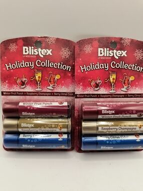 Blistex Holiday Collection Lip Balm Trio - Winter Fruit Punch Berry Citrus Cider